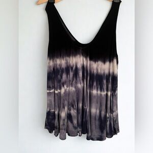 We The Free Blue and Gray Tie-Dye Tank Top